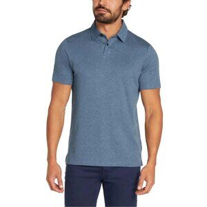 NEW Banana Republic Men's L Luxe Touch Performance Polo Shirt Blue